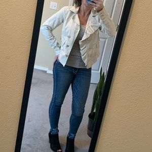 Cabi cropped linen jacket